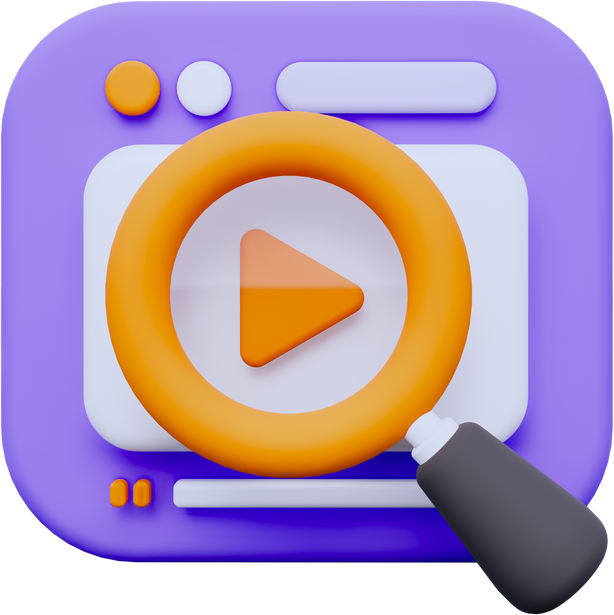 Search video 3D Icon