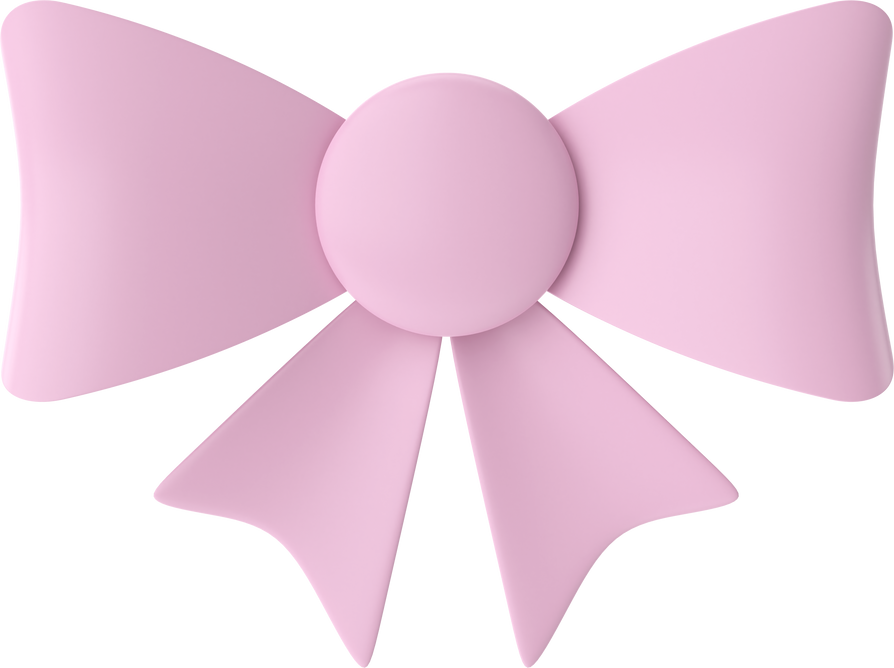 Ribbon. 3D bow. 3D illustration.