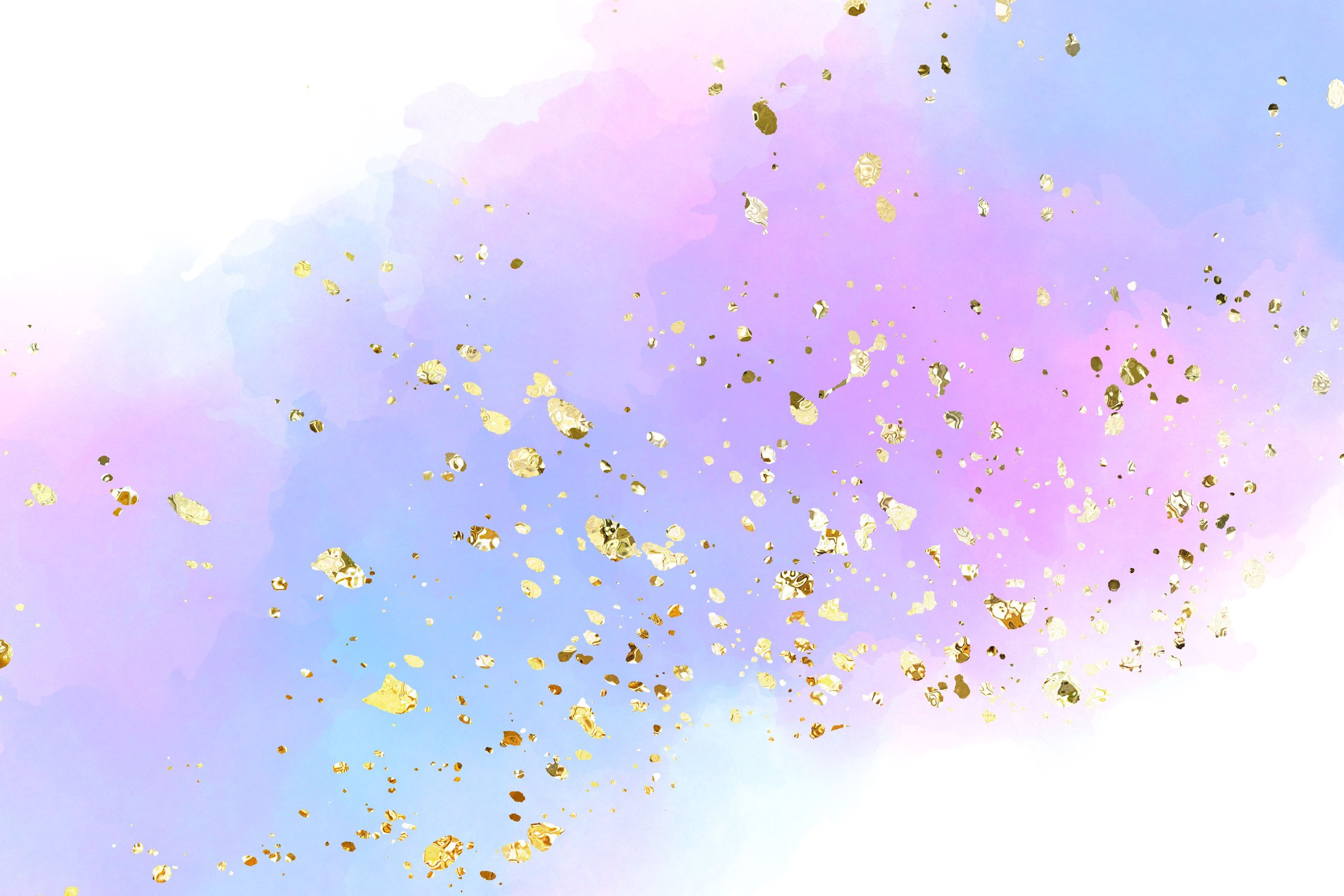 Purple Watercolor Background with Gold 