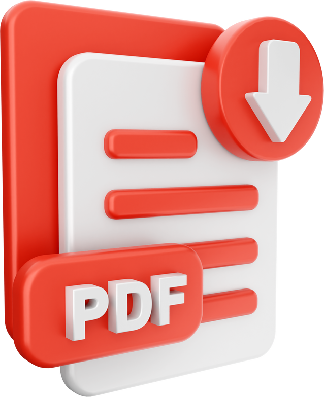 3d download pdf file icon